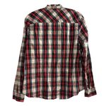 J.Crew Women's M Tartan Plaid Ruffled Collar Button Photo 10