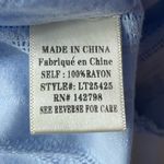 Love Riche Light Blue V-Neck Boho Whimsy Summer Beach Festival Cover Up Blouse Dress Photo 8