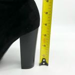 Olivia Fargiano Womens 6 Over the Knee Peep Toe Sueded Fabric Heeled Boot Black Photo 7