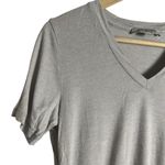 All Saints Wool Blend Light Gray Short Sleeve V-Neck T-Shirt Size Medium Photo 3
