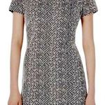 Calvin Klein Ponte Knit Short Sleeve Sheath Mini Dress Womens Size 8 Black White Photo 0