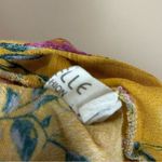 Melle Fashion Size Small Boho Floral Mustard Yellow Floral Slit Skirt High Waist Photo 6