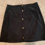 Love Riche Black Corduroy Botton Skirt  Photo 0