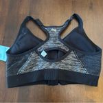 NWT DSG Women's Medium Support Racerback Bra Seamless Front Zip Lrg Black Gray Size L Photo 6