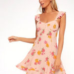 ASTR ✨ Brianne Pink Floral Print Bustier Mini Dress✨ Photo 0