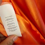 Bebe satin lace trim bustier midi orange dress women Size XLarge Photo 8