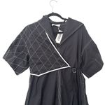 Tory Burch Diamond Topstitch Sailor Dress Black NWT Sz 2 Photo 6