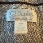 cj banks C J Banks Womens 2X Embroidered Autumn Leaf Sweater Vest Tan/ Brown Photo 5
