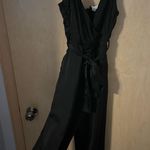 HYFVE Black Satin  Plunging Neckline Bodysuit Photo 0