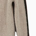 Heartloom Remy Striped Sleeve Cardigan Sweater Beige Hidden Button Placket XS Photo 1