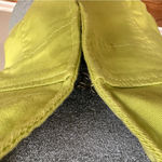 New lime Green cropped blazer jacket floral poppy embroidery 3/4 sleeve small Photo 2