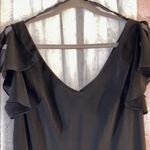 Vintage S.L. Fashions Size 12 Black Floral Embellished Midi Dress Photo 3