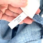 J.Crew  Chambray ruffle mini modern Prairie Long Sleeve Modest Button Dress Photo 9