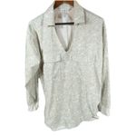 Athleta Women Medium Zuma Printed Top Long Sleeve Pockets Viper Grey Flowy Chic Photo 4