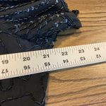 Vintage 80s Denise Elle Black Beaded Silk Top S Art Deco Sequin Evening Blouse Size L Photo 6