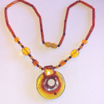 Genuine Amber Beads Boho Pendant Vintage Beaded Boho Necklace Photo 6