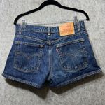 Levi's Vintage 90s  Denim Shorts‎ High Waist Dark Wash Size 11 JR Made USA Photo 5