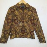 Vintage Giancarlo Ferrari Tapestry Jacket-Size 4-Full Zip-Lined-Boho-90s Photo 0