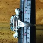 Natural Royston Blue Horizon Turquoise Sterling Silver Cocktail Ring Size 9 Photo 8