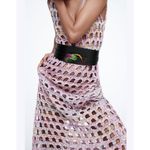 ZARA CHAMELEON JEWEL BELT NWT Black Adjustable Size 80 (US 30) Photo 1