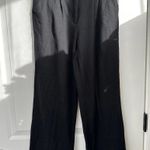 ASOS Linen Blend Wide Leg Dad Pants Black Wash Size 0 Photo 0