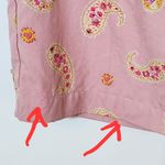 Anne Carson  Brown and  Pink Paisley Silk Wide-Leg Pants Size Large Photo 11