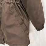 Braetan Brown Soft Faux Fur and Nylon Lined Coat with Button Off Hood Size Small Photo 2