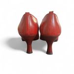 Donald Pliner VINTAGE Y2K  RED ZIPPER‎ CHARM PUMPS HEELS SIZE 7. Photo 5