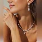 NADRI Cubic Zirconia Teardrop Earrings, BRAND NEW, $90 Silver Photo 1