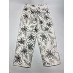 Talbots embroidered floral lined crop pant size 6  Photo 7