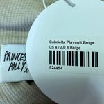 Princess Polly NEW  Gabriella Beige Long Sleeve Zipper Playsuit Jumpsuit Romper 4 Photo 2