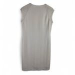 Sharagano Sleeveless Textured Shift Dress Size 12 Beige Minimalist Neutral Photo 1