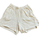 Aerie High Waisted Pajama Boxer Shorts Stretch Oatmeal ribbed Photo 0