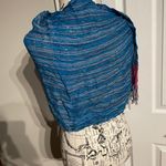 Anthropologie Colorful Coastal Cottage Western Bright Shawl cape scarf rebozo folklore artisan coquette Anthropology wrap vintage Photo 4