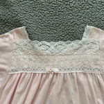 Christian Dior Nightgown Vintage Pink Lace sz L Sleepwear Loungewear Sleep Dress Photo 3