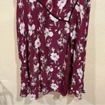 TALULAH La Maison Cannes Burgundy Floral One Shoulder Midi Dress plus size 4XL Photo 4