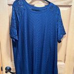 Bloomchic Women's 18/20 2X  Lace Short Sleeve Blouse - Navy Blue NWT Photo 0