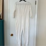 The Nines by HATCH Maternity Button Down Jumpsuit Womens Ivory Size Small White Photo 3