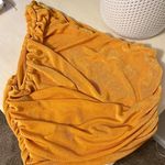 SheIn Gold One Shoulder Crop Top Photo 1