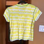 Free People  Made Some Souvenirs Mother Earth Yellow Stripe Crop Tee Size Medium Photo 6
