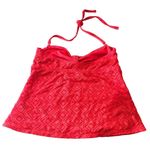 Catalina Tankini Top Halter Crochet Red M Photo 1