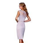 La Femme NWTs Mauve Dusty Rose Elegant Lace Dress size 2 Chrystal Rhinestone Photo 1