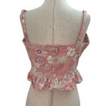Altar'd State Altar's State Peach Floral Crop Top Women Size Medium | 48-51 Photo 1