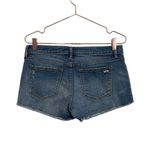 Juicy Couture denim red floral embroidered shorts. Photo 1