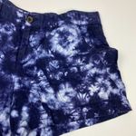 Gap  Patch Pocket Tie-Dye Indigo Navy Blue Shorts Women's Size 6 Tall Photo 2
