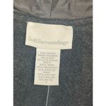 Soft Surroundings  black wool sweater ruffled collar/sleeves sz S Photo 5