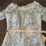 Women’s Blue Short Formal Party Dress Zip Up Back Half Sleeve Size 4 NWT Photo 7