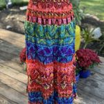 Jane Ashley Midi Skirt Womens 2X Multicolored Floral Boho India Lined Cotton New Photo 0