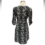 Club Monaco Floral Wrap Dress Black/White Size 0 Photo 9