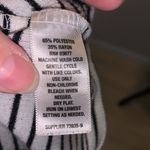 a.n.a  black & white striped stretchy long sleeve turtleneck top Photo 7